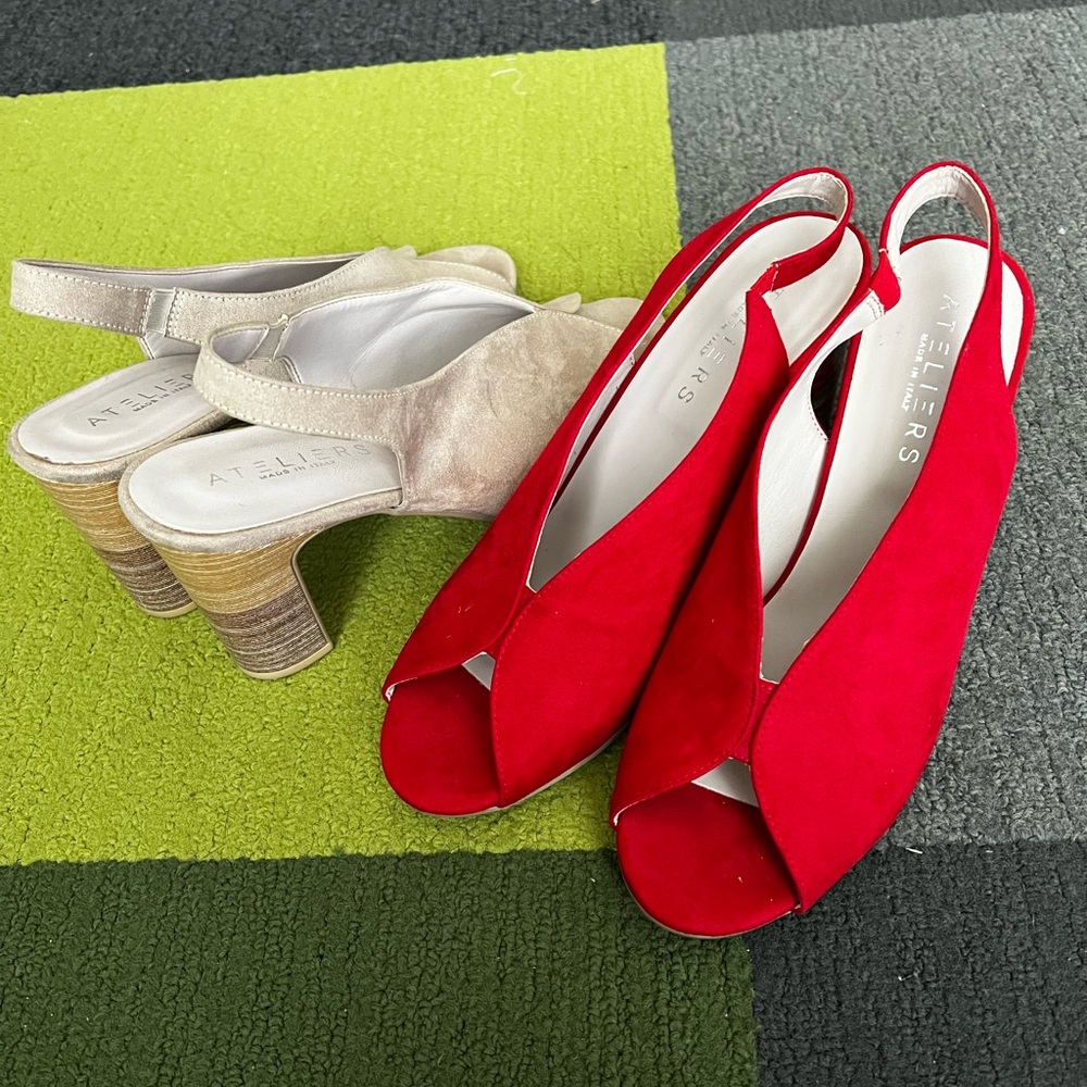 2x Peep toe heel
